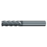 Emuge 3922L.03125 | 5/16" Diameter x 5-16" Shank x 3" OAL 5 Flute ALCR Coated Corner Radius End Mill