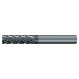 Emuge 3926L.0625 | 5/8" Diameter x 5-8" Shank x 4-3/4" OAL 6 Flute ALCR Coated Corner Radius End Mill