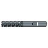 Emuge 3927L.0625 | 5/8" Diameter x 5-8" Shank x 4-3/4" OAL 6 Flute ALCR Coated Corner Radius End Mill