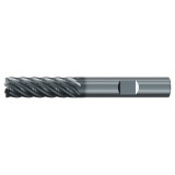 Emuge 3932L.0625 | 5/8" Diameter x 5-8" Shank x 4-3/4" OAL 7 Flute ALCR Coated Corner Radius End Mill