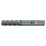 Emuge 3934L.075015 | 3/4" Diameter x 3-4" Shank x 5" OAL 5 Flute ALCR Coated Corner Radius End Mill