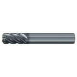 Emuge 3941L.050090 | 1/2" Diameter x 0.090" Corner Radius 2-3/4" OAL 6 Flute ALCR Coated Corner Radius End Mill