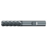 Emuge 3944L.062090 | 5/8" Diameter x 0.090" Corner Radius 4-3/4" OAL 6 Flute ALCR Coated Corner Radius End Mill