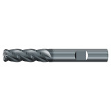 Emuge 3948L.062090 | 5/8" Diameter x 0.090" Corner Radius 4-3/4" OAL 4 Flute ALCR Coated Corner Radius End Mill