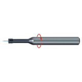 Emuge GF283729.5043 | 28 Thread Per Inch x 5.25mm Diameter x 55.00mm OAL 10 Degree Helix Angle 5 Flute TIALN-T46 Coated Thread Mill