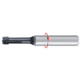 Emuge GF74370B.0040 | 3.00mm Diameter x M 4 x0.7 Thread Size x 55.00mm OAL 4 Flute 10 Degree Helix Angle ALCR-89 Coated Thread Milling Cutter