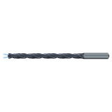 Emuge TA233344.1150 | 11.50mm Drill Size x 12.00mm Shank x 156.00mm Flute Length x 204.00mm OAL x 140 Degree Point Angle 2 Flute TiAlN Coated Carbide Extra Long Drill Bit