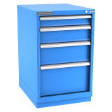 Champion Tool Storage NWS1500-0401-ILC-FTB-BB | 22-3/16" Width x 35-7/8" Height x 22-1/2" Depth 4 Drawer 21 Compartment Powder Coated Steel Modular Compartment Cabinet - Bright Blue