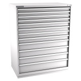 Champion Tool Storage EWS2700-1201-ILC-FTB-LG | 47" Width x 59-1/2" Height x 22-1/2" Depth 12 Drawer 316 Compartment Powder Coated Steel Modular Compartment Cabinet - Light Gray