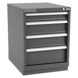 Champion Tool Storage NWS1200-0401-ILC-FTB-DG | 22-3/16" Width x 29-7/8" Height x 22-1/2" Depth 4 Drawer 33 Compartment Powder Coated Steel Modular Compartment Cabinet - Dark Gray