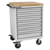 Champion Tool Storage SWS1500-0702ILC-MB8-BBT-LG | 28-1/4" Width x 43-1/4" Height x 22-1/2" Depth 7 Drawer 114 Compartment Powder Coated Steel Modular Compartment With Butcher Block - Light Gray