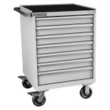 Champion Tool Storage SWS1500-0702ILC-MB8-RT-LG | 28-1/4" Width x 43-1/4" Height x 22-1/2" Depth 7 Drawer 114 Compartment Powder Coated Steel Mobile Modular Cabinet - Light Gray