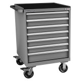 Champion Tool Storage SWS1500-0701IL-MB8-RT-DG | 28-1/4" Width x 43-1/4" Height x 22-1/2" Depth 7 Drawer Powder Coated Steel Mobile Modular Cabinet - Dark Gray