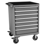Champion Tool Storage SWS1500-0702ILC-MB8-RT-DG | 28-1/4" Width x 43-1/4" Height x 22-1/2" Depth 7 Drawer 114 Compartment Powder Coated Steel Mobile Modular Cabinet - Dark Gray