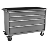 Champion Tool Storage DWS1500-0401ILC-MB8-RT-DG | 56-1/2" Width x 43-1/4" Height x 22-1/2" Depth 4 Drawer 108 Compartment Powder Coated Steel Mobile Modular Cabinet - Dark Gray