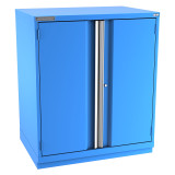 Champion Tool Storage SWPS2100-2FDIL-FTB-BB | 40-1/4" Width x 45-1/4" Height x 22-1/2" Depth 2 Doors 2 Shelf Powder Coated Steel Modular Flush Door Cabinets With Shelf - Bright Blue