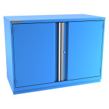 Champion Tool Storage DWS2100-2FDIL-FTB-BB | 56-1/2" Width x 45-1/4" Height x 22-1/2" Depth 2 Doors 2 Shelf Powder Coated Steel Modular Flush Door Cabinets With Shelf - Bright Blue