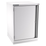 Champion Tool Storage SWS1800-FDIL-FTB-LG | 28-1/4" Width x 41-3/4" Height x 22-1/2" Depth 1 Door 2 Shelf Powder Coated Steel Modular Flush Door Cabinets With Shelf - Light Gray