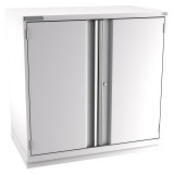 Champion Tool Storage EWS2100-2FDIL-FTB-LG | 47" Width x 45-1/4" Height x 22-1/2" Depth 2 Doors 2 Shelf Powder Coated Steel Modular Flush Door Cabinets With Shelf - Light Gray