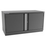 Champion Tool Storage DWS1200-2FDIL-FTB-DG | 56-1/2" Width x 29-7/8" Height x 22-1/2" Depth 2 Doors 1 Shelf Powder Coated Steel Modular Flush Door Cabinets With Shelf - Dark Gray