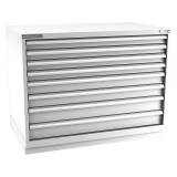 Champion Tool Storage EW1500-0802-ILC-FTB-LG | 47" Width x 35-7/8" Height x 28-1/2" Depth 8 Drawer 264 Compartments Powder Coated Steel Modular Drawer Cabinet - Light Gray