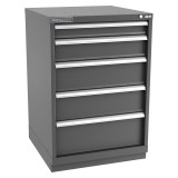 Champion Tool Storage SW1800-0501-ILC-FTB-DG | 28-1/4" Width x 41-3/4" Height x 28-1/2" Depth 5 Drawer 54 Compartments Powder Coated Steel Modular Drawer Cabinet - Dark Gray