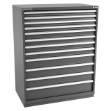 Champion Tool Storage EW2700-1201-ILC-FTB-DG | 47" Width x 59-1/2" Height x 28-1/2" Depth 12 Drawer 316 Compartments Powder Coated Steel Modular Drawer Cabinet - Dark Gray