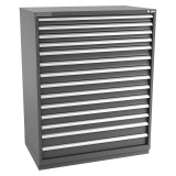 Champion Tool Storage EW2700-1401-ILC-FTB-DG | 47" Width x 59-1/2" Height x 28-1/2" Depth 14 Drawer 400 Compartments Powder Coated Steel Modular Drawer Cabinet - Dark Gray