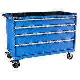 Champion Tool Storage DW1500-0401ILC-MB8-RT-BB | 56-1/2" Width x 43-1/4" Height x 28-1/2" Depth 4 Drawer 108 Compartments Powder Coated Steel Mobile Modular Cabinet with Retainer Top - Bright Blue