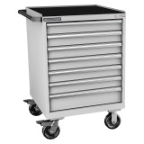 Champion Tool Storage SW1500-0702IL-MB8-RT-LG | 28-1/4" Width x 42-1/4" Height x 28-1/2" Depth 7 Drawer Powder Coated Steel Mobile Modular Cabinet with Retainer Top - Light Gray