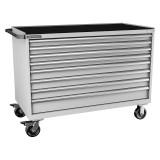 Champion Tool Storage DW1500-0801ILC-MB8-RT-LG | 56-1/2" Width x 43-1/4" Height x 28-1/2" Depth 8 Drawer 284 Compartments Powder Coated Steel Mobile Modular Cabinet with Retainer Top - Light Gray