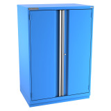 Champion Tool Storage SWP2700-2FDIL-FTB-BB | 40-1/4" Width x 59-1/2" Height x 28-1/2" Depth 2 Door 3 Shelves Powder Coated Steel Modular Flush Door Cabinet with Shelf - Bright Blue