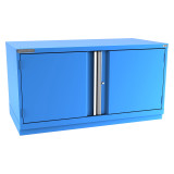 Champion Tool Storage DW1200-2FDIL-FTB-BB | 56-1/2" Width x 29-7/8" Height x 28-1/2" Depth 2 Door 1 Shelf Powder Coated Steel Modular Flush Door Cabinet with Shelf - Bright Blue
