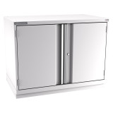 Champion Tool Storage EW1500-2FDIL-FTB-LG | 47" Width x 35-7/8" Height x 28-1/2" Depth 2 Door 1 Shelf Powder Coated Steel Modular Flush Door Cabinet with Shelf - Light Gray