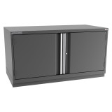 Champion Tool Storage DW1200-2FDIL-FTB-DG | 56-1/2" Width x 29-7/8" Height x 28-1/2" Depth 2 Door 1 Shelf Powder Coated Steel Modular Flush Door Cabinet with Shelf - Dark Gray