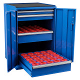 Champion Tool Storage SW180050-FTB-BB | 28-1/4" Width x 41-3/4" Height x 28-1/2" Depth 2 Door Powder Coated Steel CNC Storage Cabinet - Bright Blue