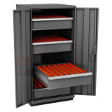 Champion Tool Storage SW270030-FTB-DG | 28-1/4" Width x 59-1/2" Height x 28-1/2" Depth 2 Door Powder Coated Steel CNC Storage Cabinet - Dark Gray