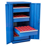 Champion Tool Storage SW2700H50-FTB-BB | 28-1/4" Width x 59-1/2" Height x 28-1/2" Depth 2 Door Powder Coated Steel CNC Storage Cabinet - Bright Blue