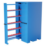 Champion Tool Storage VSCH63-BB | 40" Width x 84" Height x 41" Depth 4 Drawer 20 Shelves Powder Coated Steel Vertical Storage Cabinet - Bright Blue