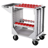 Champion Tool Storage NCTC40-LG | 40" Width x 36-3/4" Height x 20-1/4" Depth 1 Shelf Powder Coated Steel CNC Transport Cart - Light Gray