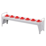 Champion Tool Storage NCTC-CF-C30 | 23.500" Width x 7.250" Height x 5.500" Depth Powder Coated Steel CNC Storage Rack with CAT30 Holder Insert - Light Gray