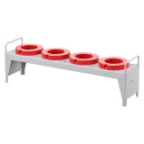 Champion Tool Storage NCTC-CF-H100 | 23.500" Width x 7.250" Height x 5.500" Depth Powder Coated Steel CNC Storage Rack with HSK100 Holder Insert - Light Gray