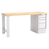 Champion Tool Storage WB200-B7230-LG | 72" Width x 35-1/4" Height x 30" Depth 4 Drawer Powder Coated Steel Work Bench - Light Gray
