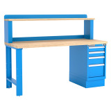 Champion Tool Storage WB201-B7230-BB | 72" Width x 35-1/4" Height x 30" Depth 4 Drawer Powder Coated Steel Work Bench - Bright Blue