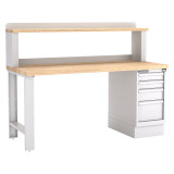Champion Tool Storage WB201-B7230-LG | 72" Width x 35-1/4" Height x 30" Depth 4 Drawer Powder Coated Steel Work Bench - Light Gray