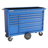 Champion Tool Storage FMP5411MC-BL | 54" Width x 45" Height x 20" Depth 11 Drawer Powder Coated Steel Wheeled Tool Cabinet with Maintenance Cart - Gloss Blue