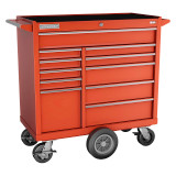 Champion Tool Storage FMP4111MC-RD | 41" Width x 45" Height x 20" Depth 11 Drawer Powder Coated Steel Wheeled Tool Cabinet with Maintenance Cart - Gloss Red