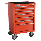 Champion Tool Storage FMP2707RC-RD | 27" Width x 43" Height x 20" Depth 7 Drawer Powder Coated Steel Wheeled Tool Cabinet - Gloss Red