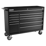 Champion Tool Storage FMP5411RC-BK | 54" Width x 43" Height x 20" Depth 11 Drawer Powder Coated Steel Wheeled Tool Cabinet - Gloss Black