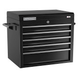 Champion Tool Storage FMP2705TC-BK | 27" Width x 23" Height x 20" Depth 5 Drawer Powder Coated Steel Top Chest Tool Storage - Gloss Black